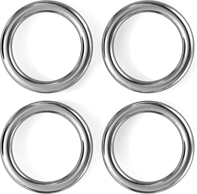 BEYOURD 2 3/8 inch Metal O Rings, Stainless Steel Round Ring Buckles, Solid Welded Metal Ring for Dog Collars, Macrame, Hanging Strap Slings - Image 1